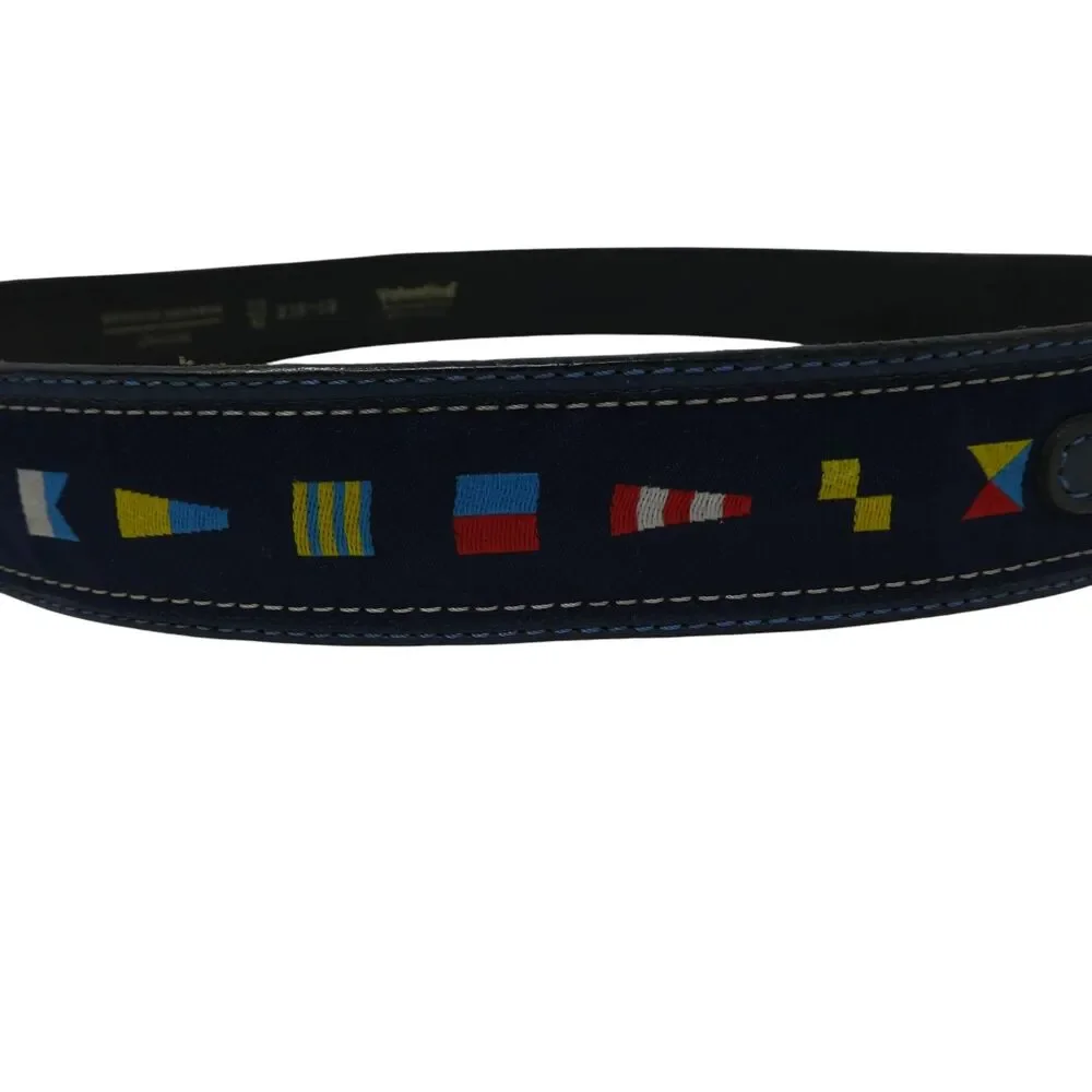 Valentino VIP Blue Nautical Code Flag Belt Mens 42‎
